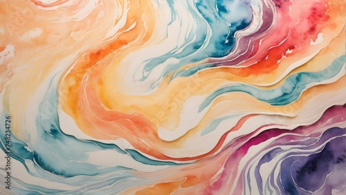 Abstract colorful watercolor background. Hand drawn illustration for your design