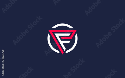 letter pf with shield logo icon design vector design template inspiration photo