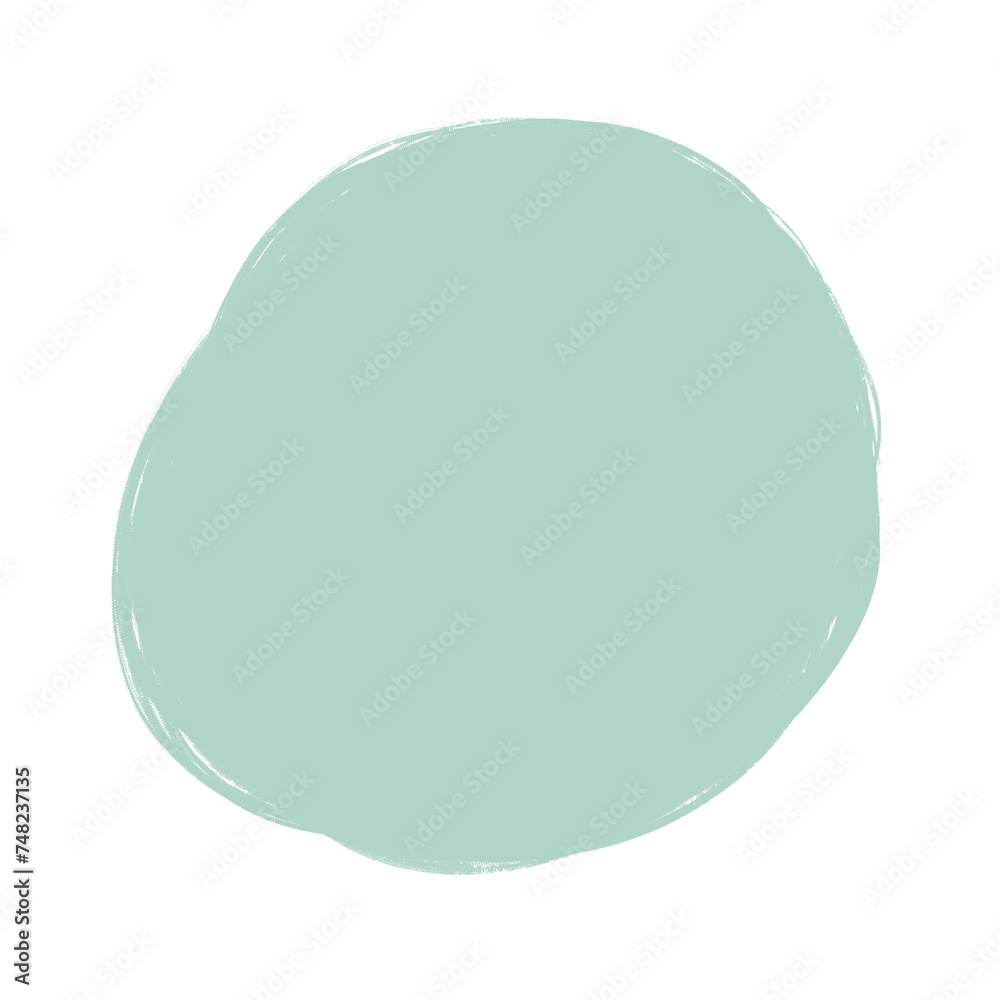 Icône ronde bleu-vert minimaliste 