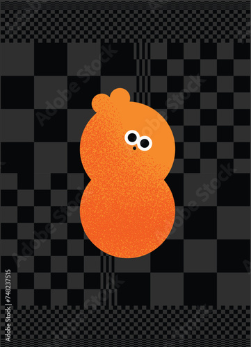 Cute, funny characters. Colorful, smile, attitude, tired, bothered, interested, vibrant.