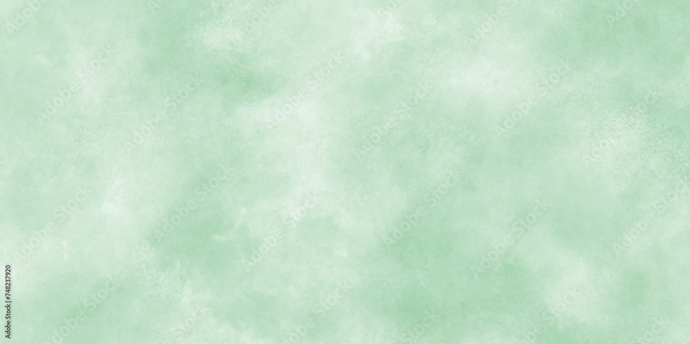 Abstract grunge blue or mint green texture with blurry fogg or clouds, grunge bright blue abstract design paper textured, brush painted green nature watercolor on paper with smoke or clouds texture.