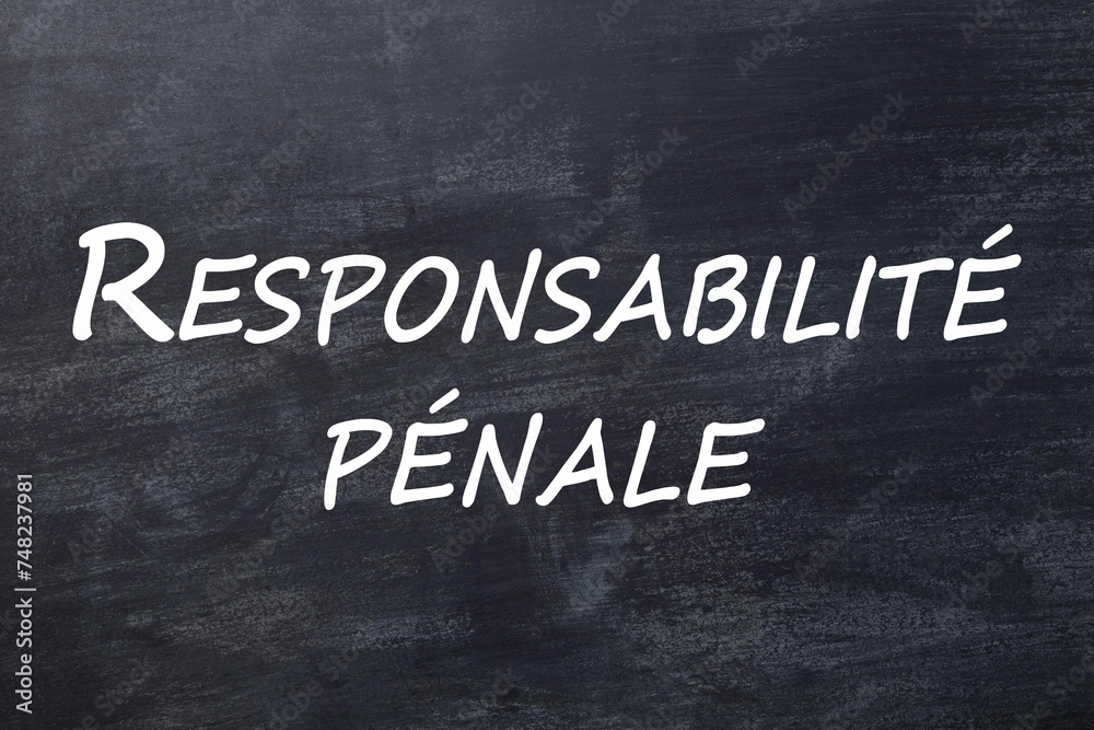 Obraz premium Responsabilité pénale tableau