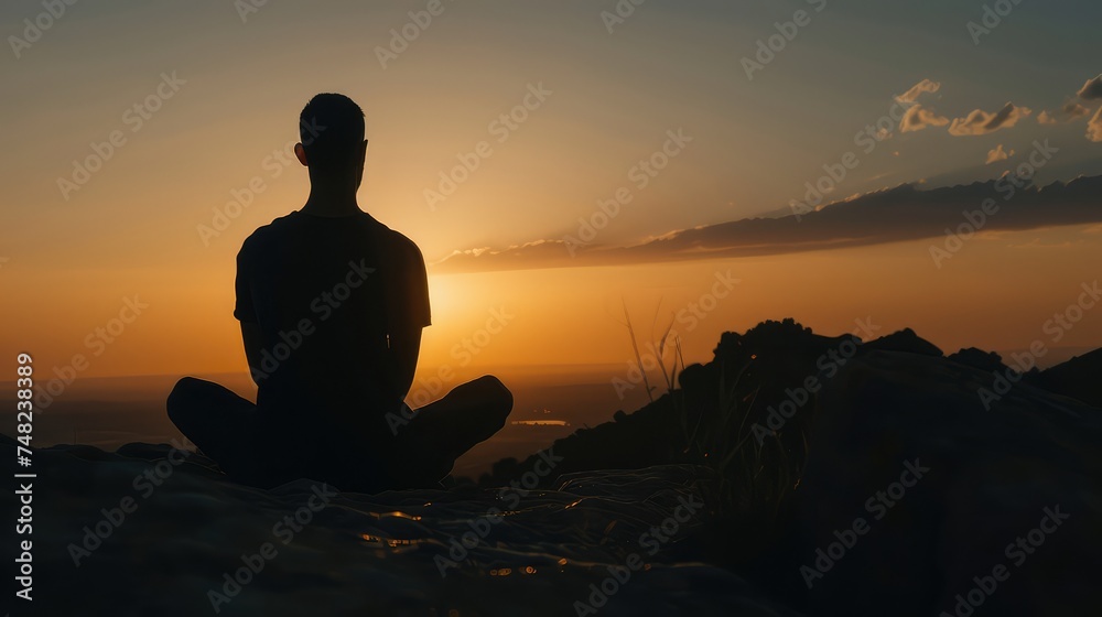 Meditation. A man conducts a meditation session. Meditation. A man conducts a meditation session.