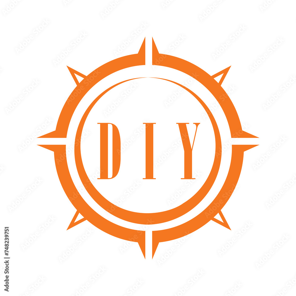 DIY letter design. DIY letter technology logo design on white background. DIY Monogram logo design for entrepreneur and business.