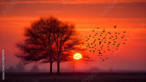 Glorious Sunrise: The Awakening of Day in Nature's Splendid Colors