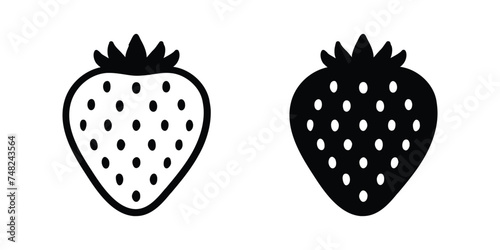 Strawberry icon. sign for mobile concept and web design. vector illustration