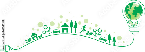 earth day illustration. Vector concept for graphic and web design, business presentations, marketing and printed materials.