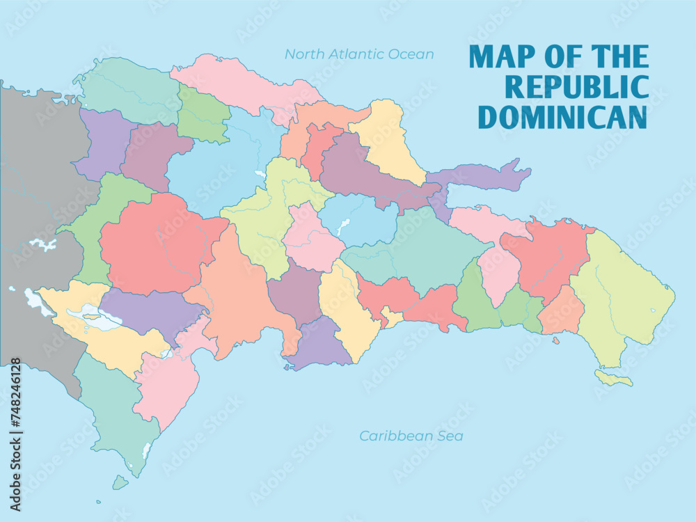Map of the Dominican Republic and regions