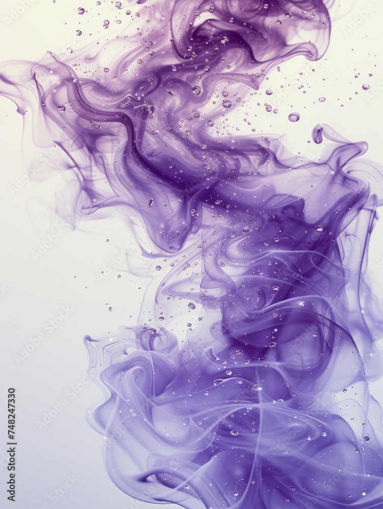 Purple Element Splash in Watercolor Style Generative AI