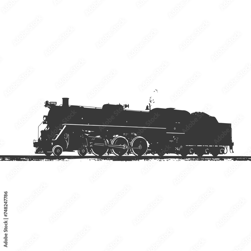 Silhouette train black color only full Silhouette train black color only full