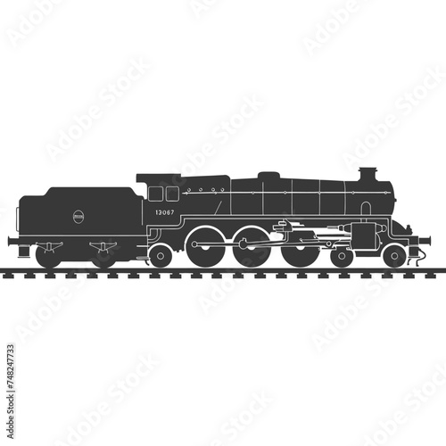 Silhouette train black color only full