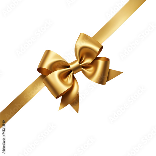 golden ribbon bow