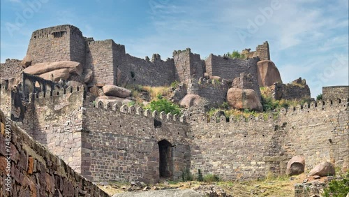 Ruins of Golconda Fort in Hyderabad, India