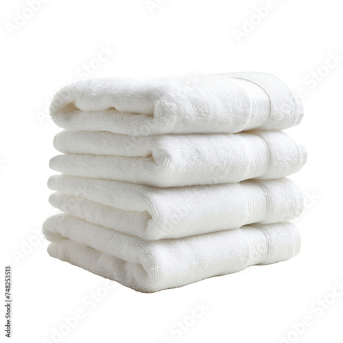 Towel on white or transparent background