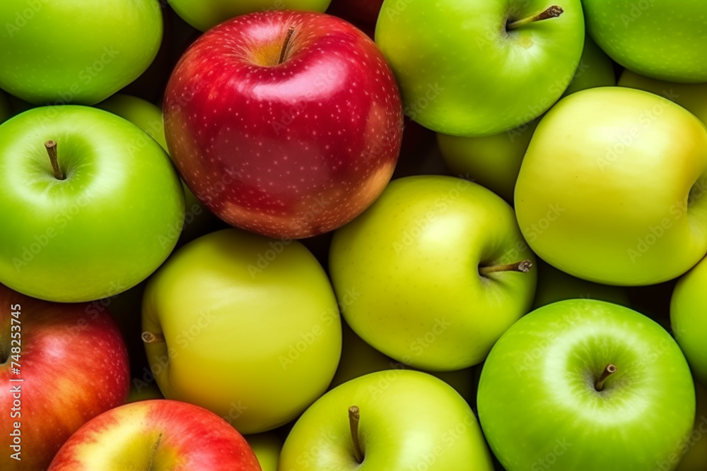Red and green apples. Background of ripe apples. Red and green apples. Background of ripe apples.