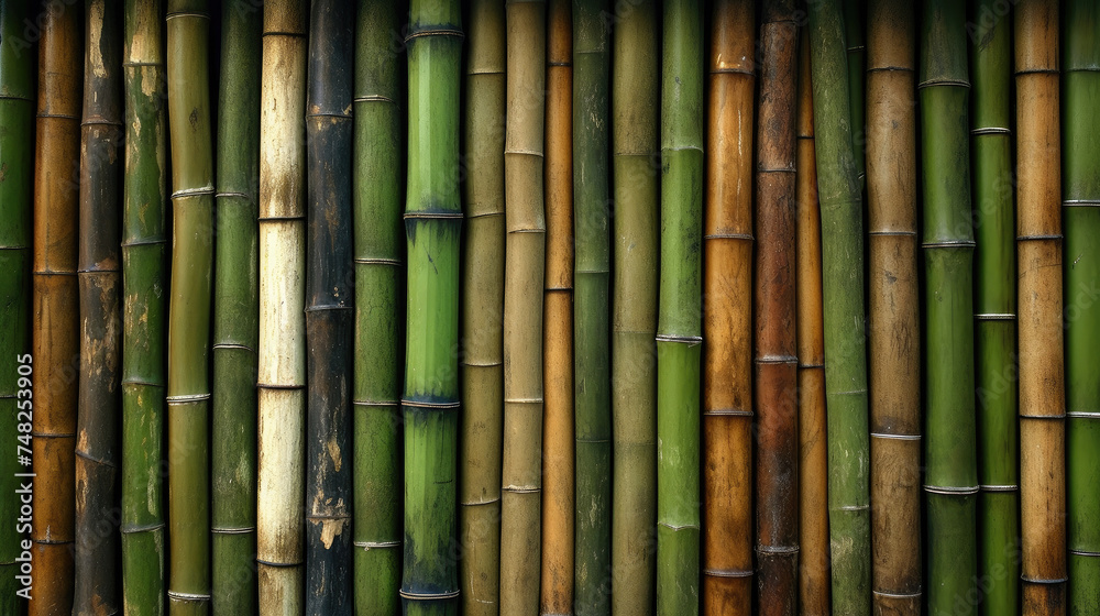 Fresh green bamboo cane wall. Fresh green bamboo cane wall.