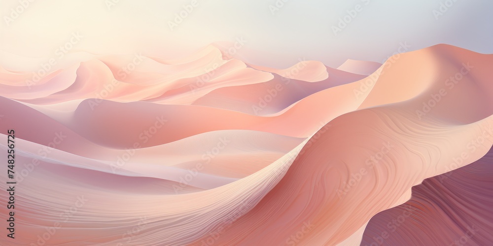 Fototapeta premium Desert landscape, abstract wavy texture background
