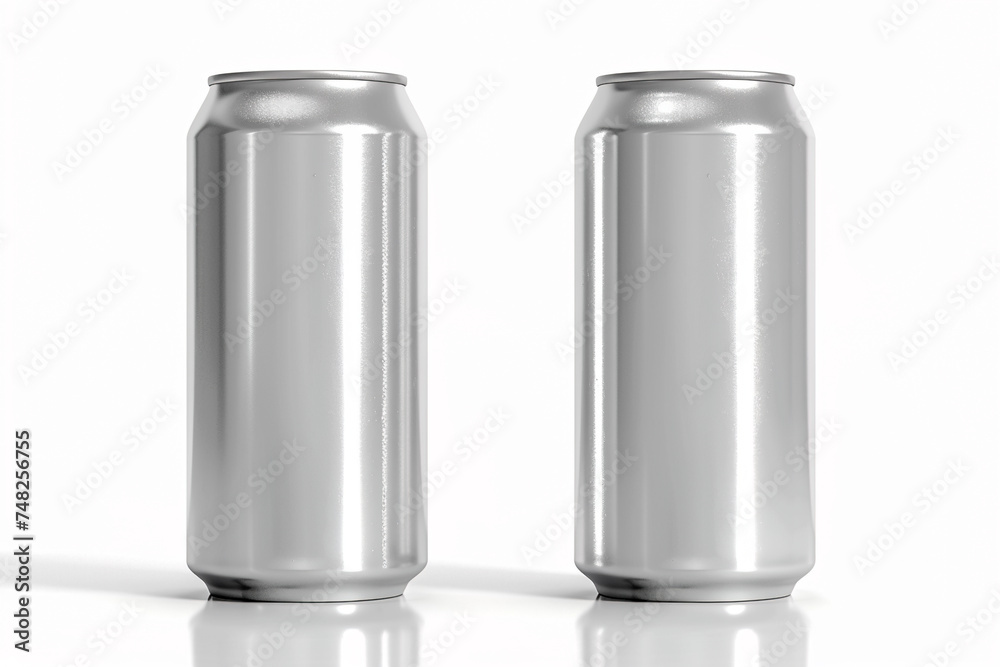 Front and back of blank can for graphic design Front and back of blank can for graphic design