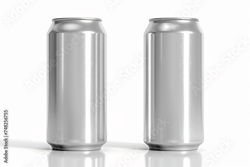 Front and back of blank can for graphic design
