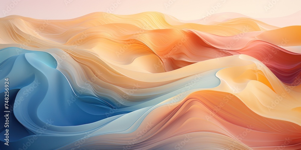 Desert landscape, abstract wavy texture background