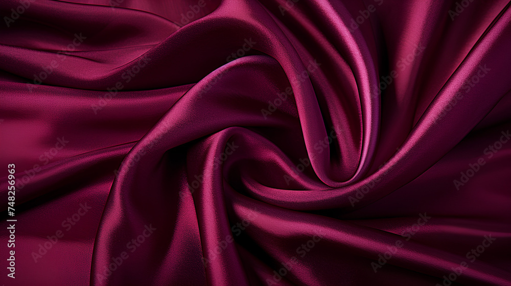 Obraz premium Dark magenta piece of cloth fabric wrinkled texture for background