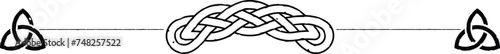 Celtic Header with Curved Knot Pattern and Triquetra