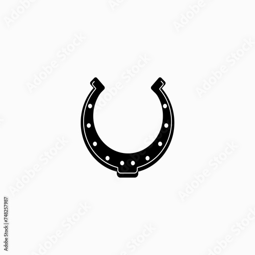 Horseshoe icon isolated on white background 