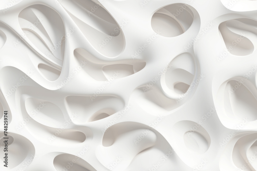 Abstract 3d white background, organic shapes seamless pattern texture. Abstract 3d white background, organic shapes seamless pattern texture.