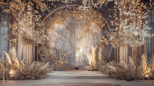 Wedding curtain backdrop (generative AI)
