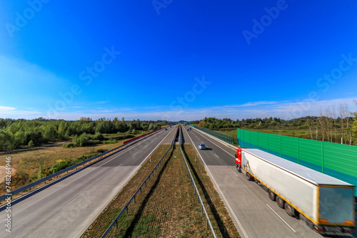 Fotografie Amber Motorway in Poland, expressway, toll motorway in Poland