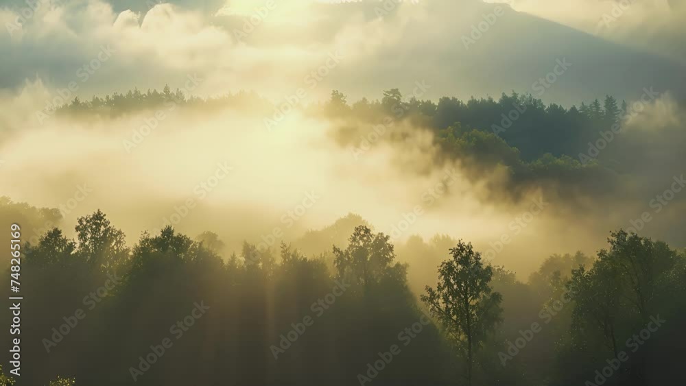 The mist creates an illusion of a neverending landscape transporting the viewer to a peaceful and serene world. The mist creates an illusion of a neverending landscape transporting the viewer to a peaceful and serene world.