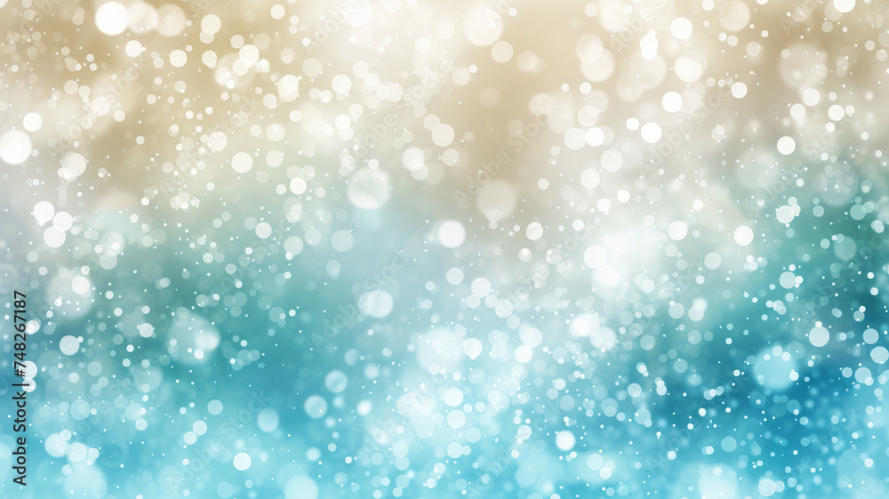 Obraz premium Soft Pastel Bokeh, Light Aquamarine & Beige Bliss