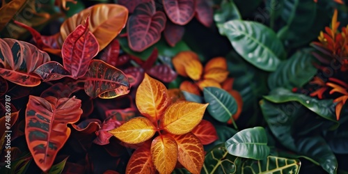 Wallpaper Mural a close up of colorful leaves Torontodigital.ca