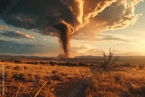 a tornado in the desert photo