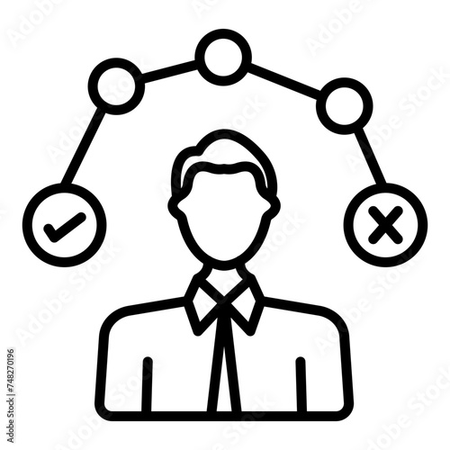 decision Line Icon