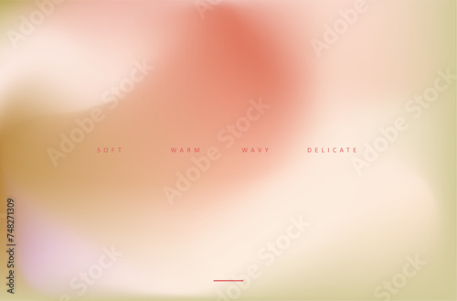 Spring soft fluid wave gradient landing page. Red, green and yellow modern flow bland shape background design for cover, banner, poster, flyer, presentation, advertising, banner