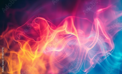 Dynamic colorful light wave lines