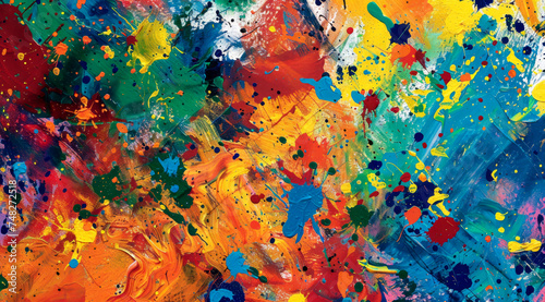 background with colorful paint splatter 