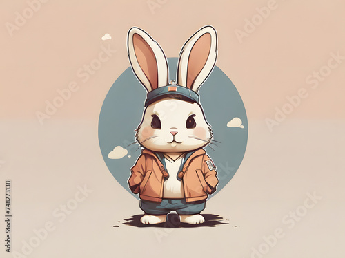 "Whimsical Rabbit: A Playful AI-Inspired Character" "Cute Bunny Icon: Deformed Delight in AI Style" "Digital Mascot: AI Rabbit Cartoon for Instagram Fun" "Adorable Vector Bunny: Creative Deformation i