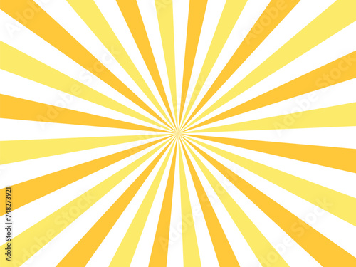 Banner background, rays background template, sunbeam, white, orange and yellow tones