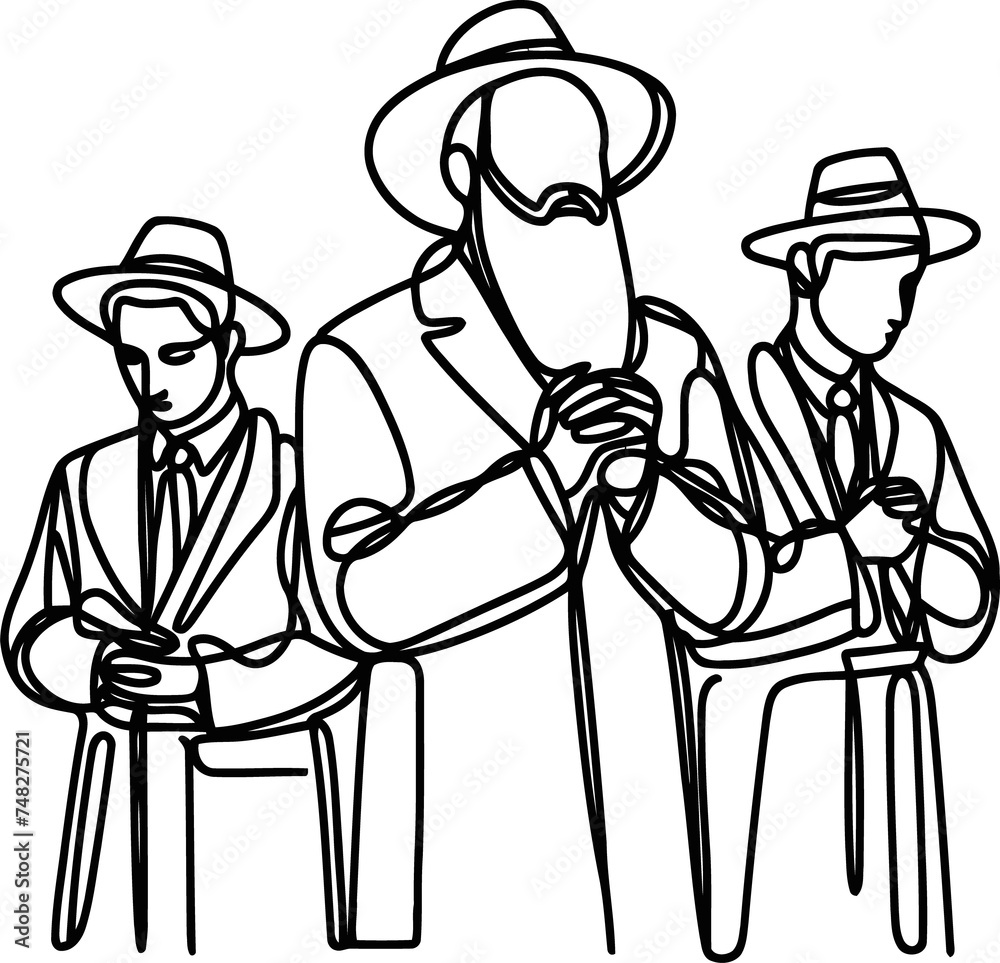 Jewish in continuous line drawing minimalist, simplicity contour, Jewish in continuous line drawing minimalist, simplicity contour,