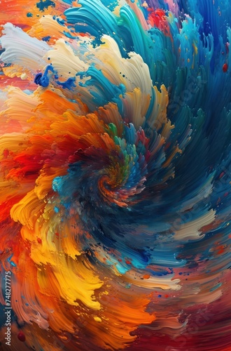 a colorful swirl of paint