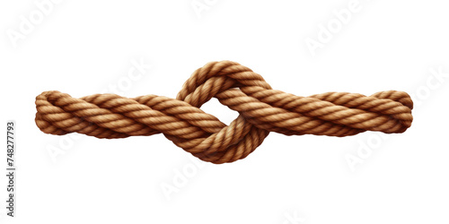 Rope knot isolated on transparent a white background