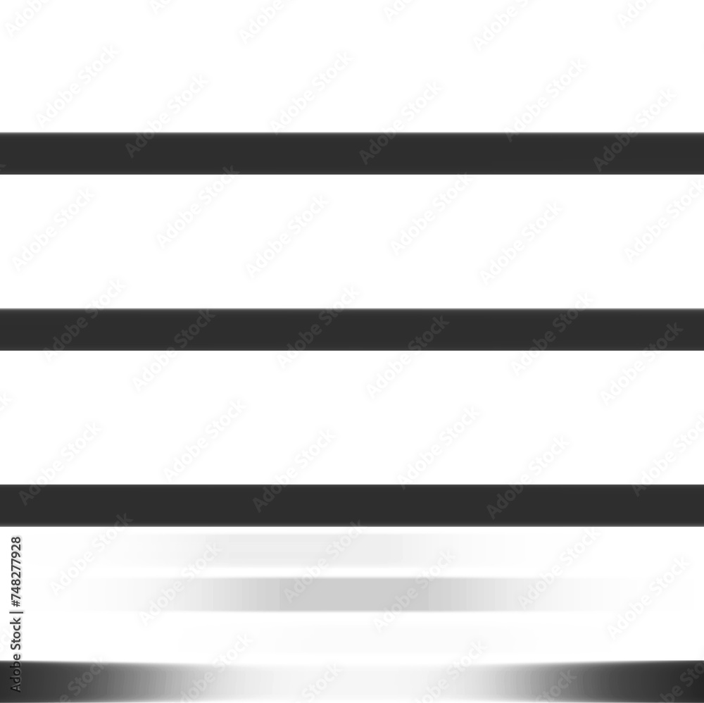 Black and white striped abstract background overlay. Motion effect. PNG graphic illustration with transparent background.