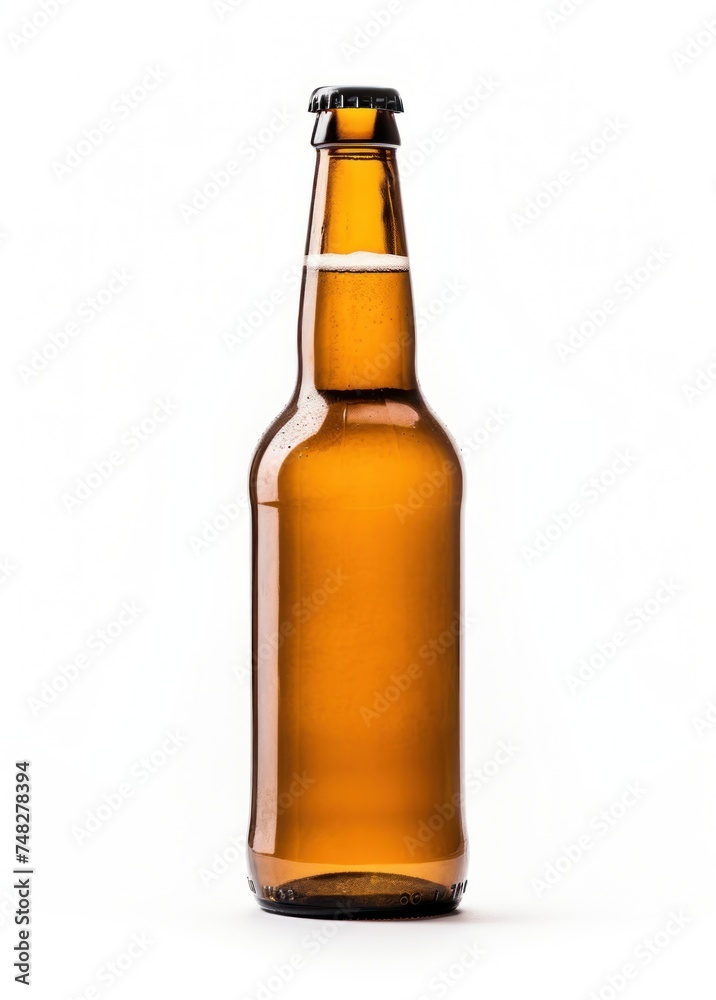 a brown bottle with a cap