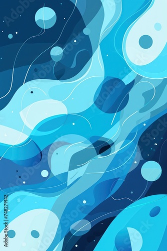 a blue and white background