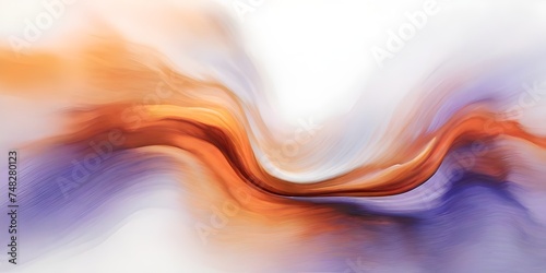 An abstract blur of periwinkle and rust colors with a grainy texture on a white background 