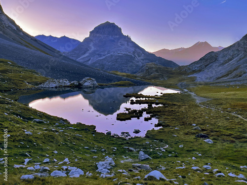Alpine Elevation: Sunrise Panorama in Vanoise National Park, Hautes Alps, France photo