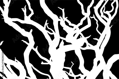 ramas, arboles, siluetas, vegetacion, roble, bosque, paisaje, vector, hojas, abstracto, sauce, tronco, malesa, pegatina
