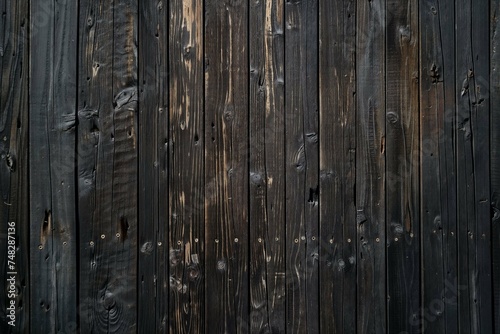 Texture di un piano di legno vecchio e antico marrone nero scuro